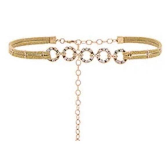 Ettika Suede and Gold Boho Adjustable Choker - OS - Picture 1 of 5
